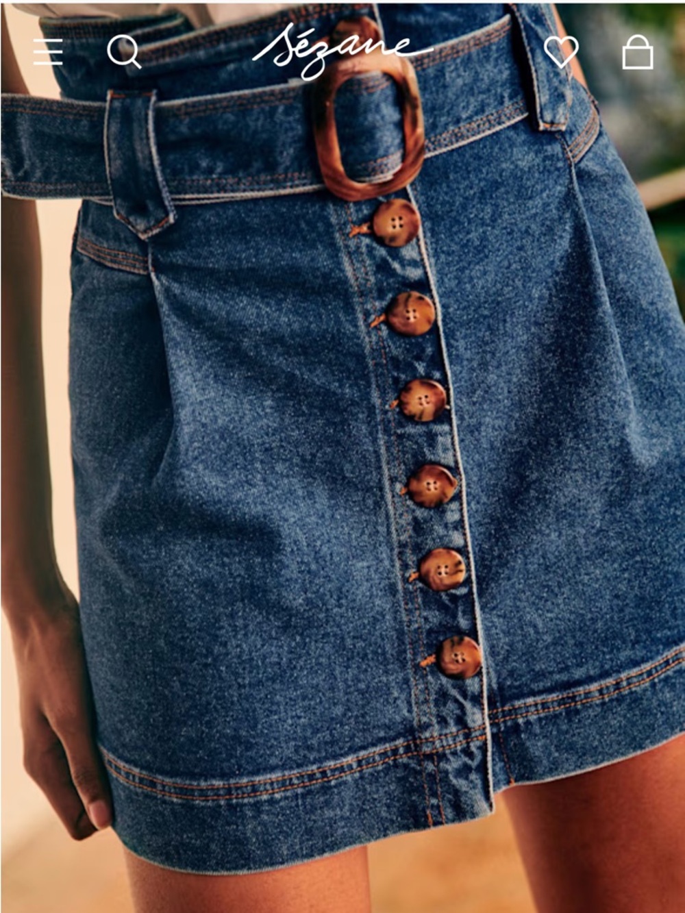 Sézane Denim Hayden Skirt
